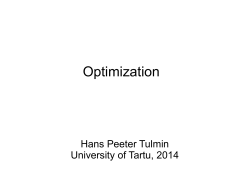 Optimization