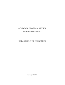 Economics Department Self-Study - 400 Bad Request