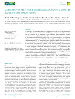 Contingency in ecosystem but not plant community response to