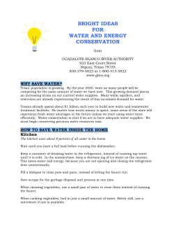 bright ideas for water and energy conservation - Guadalupe
