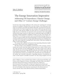 The Energy Innovation Imperative - The Belfer Center for Science