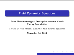 Fluid Dynamics Equations:
