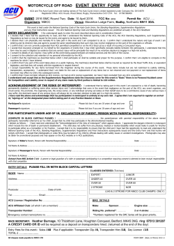 ACU and The Auto-Cycle Union are trading names of The Auto