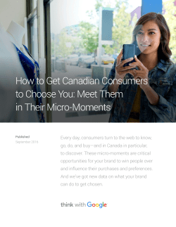 How to Get Canadian Consumers to Choose