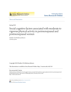 Social cognitive factors associated with moderate to vigorous