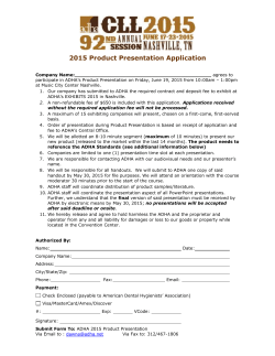 Linking Products to the ADHA Standards for Clinical Dental Hygiene