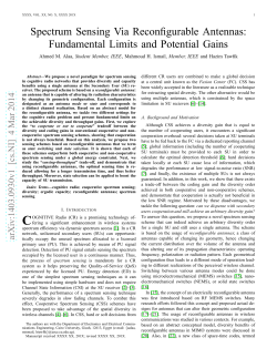 Spectrum Sensing Via Reconfigurable Antennas