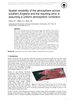 Spatial variability of the atmosphere across southern England and