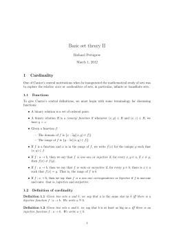 Basic set theory II
