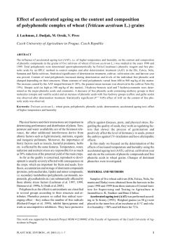 Effect of accelerated ageing on the content and composition of