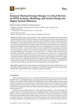 Seasonal Thermal-Energy Storage: A Critical Review on BTES