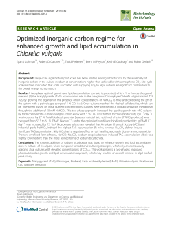 Optimized inorganic carbon regime for enhanced growth and lipid