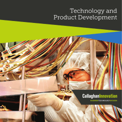 Technology and Product Development Brochure