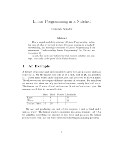 Linear Programming in a Nutshell