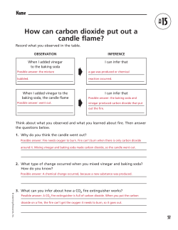How can carbon dioxide put out a candle flame?