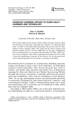cognitive learning applied to older adult