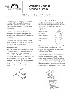 Dressing Change Around a Drain - Mount Carmel College of Nursing