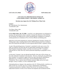 City of Luna Pier Braces for Shuttering of Consumer Energy J
