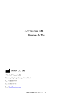 -ART-Electron (E1)- Directions for Use Bonart Co., Ltd