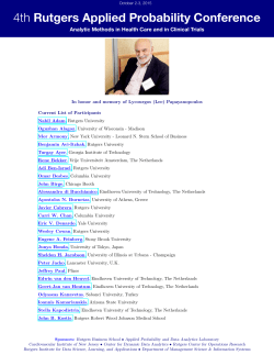 4th Rutgers Applied Probability Conference