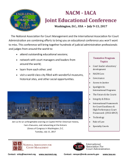NACM - IACA Joint Educational Conference