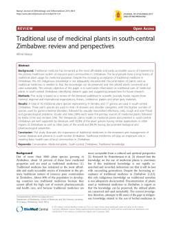 Traditional use of medicinal plants in south
