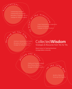 Collected Wisdom: Strategies and Resources from TAs for TAs