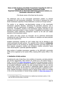 Rules on Daily Allocations of Free Tradable Transmission