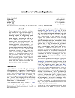 Online Discovery of Feature Dependencies