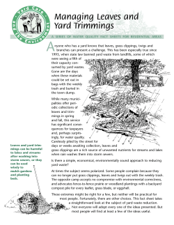 Managing Leaves and Yard Trimmings Managing Leaves and Yard