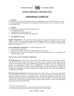 CERF Project Template - missions