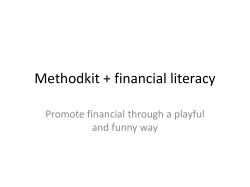 Methodkit + financial literacy