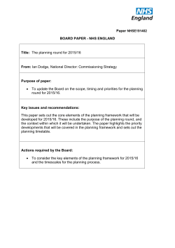 Item 4 Planning round for 2015/16