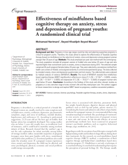 Effectiveness of mindfulness based cognitive therapy