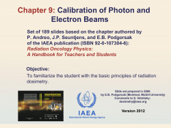 Chapter 9: Calibration of Photon and Electron Beams