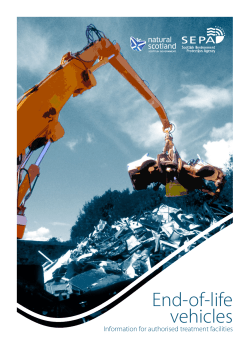 End-of-Life Vehicles: information for authorised treatment