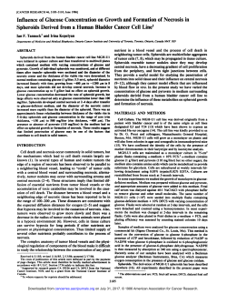 Influence of Glucose Concentration on Growth