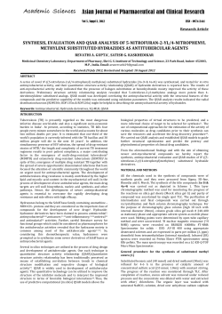 synthesis, evaluation and qsar analysis of 5-nitrofuran-2