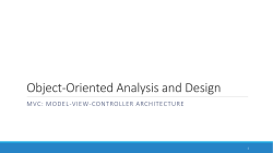 Object-Oriented Analysis and Design