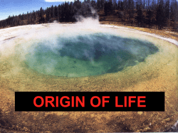 Notes: Origin of Life