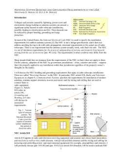 1 Antenna System Bonding and Grounding Requirements in the USA