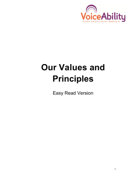 Our Values and Principles
