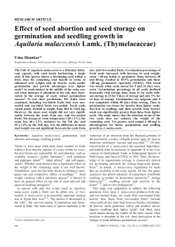 Effect of seed abortion and seed storage on