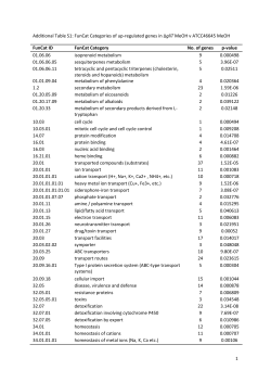 Additional Table 1: FunCat Categories of up