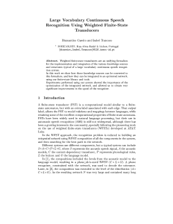 Large Vocabulary Continuous Speech Recognition - INESC-ID
