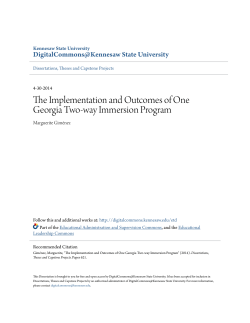 The Implementation and Outcomes of One Georgia Two