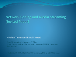 Network Coding and Media Streaming (Invited Paper)