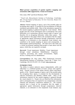 Blind persons` acquisition of spatial cognitive mapping and