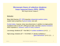 linear response theory (RPA, QRPA)