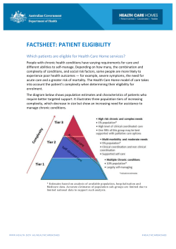 factsheet: patient eligibility
